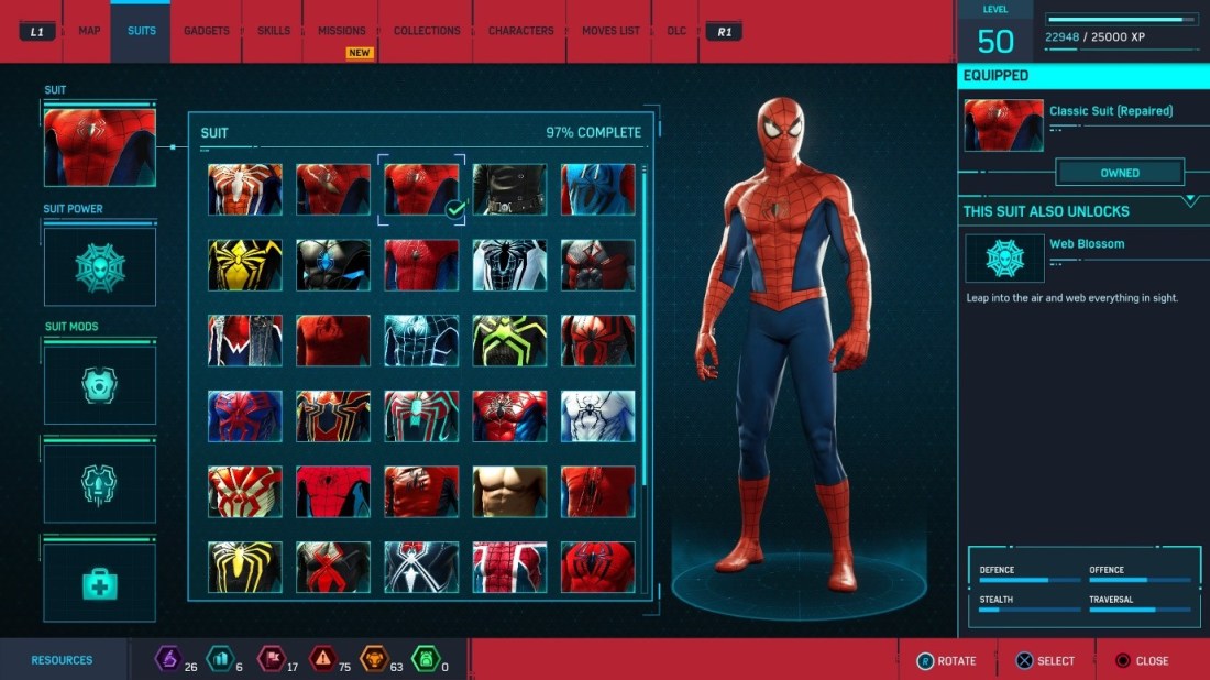 Marvel’s Spider-Man Spidey Suits